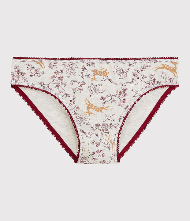 Baumwollh&ouml;schen f&uuml;r kleine M&auml;dchen beige/vielfarbig