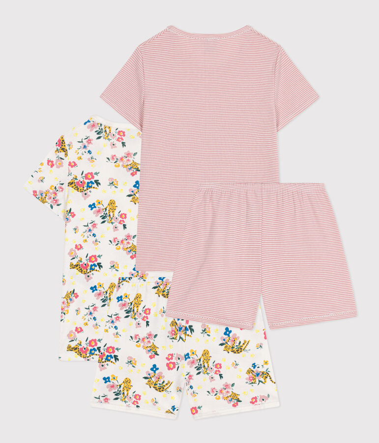 2er-Set kurzen Kinderpyjamas aus Baumwolle. vielfarbig