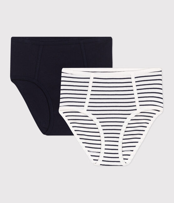 2er-Set Damen-Slips High Waist aus Baumwolle mit Elastan  variante 1