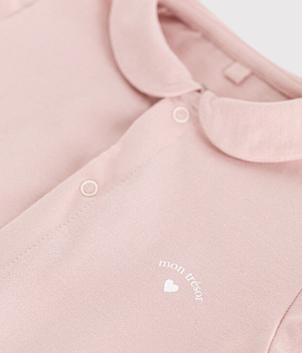 Kurzer Baby-Overall aus leichtem Jersey rosa