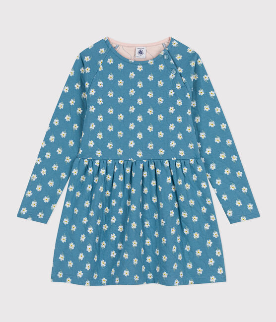Kinderkleid aus Doppeljersey mit Blumenprint für Mädchen POLOCHON/ MULTICO