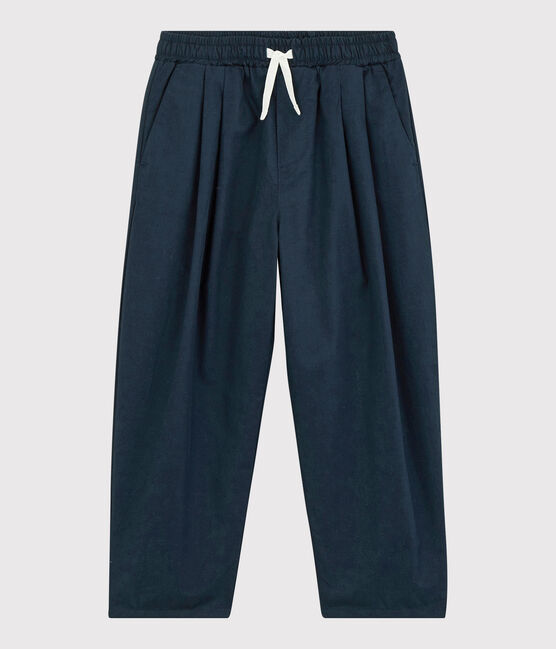 Bequeme Hose aus Baumwoll-Serge für Jungen blau SMOKING