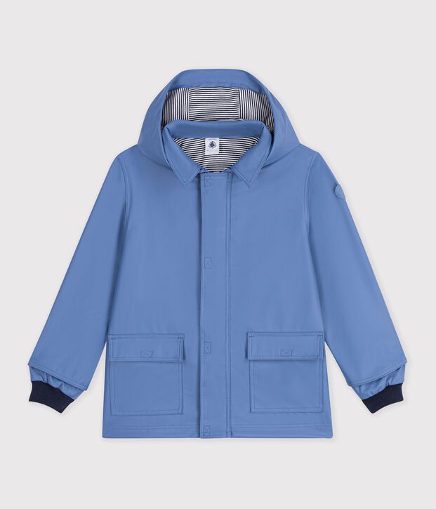 Ikonische Kinder-Regenjacke einfarbig blau