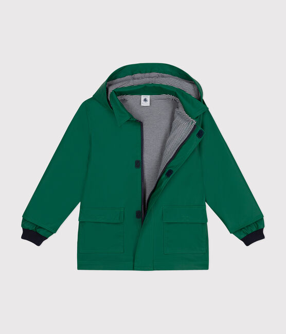Klassische Kinder-Regenjacke für Mädchen und Jungen grün JARDIN