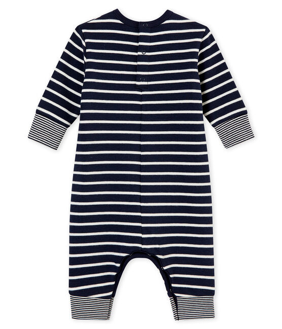 Langer Jungen Overall blau SMOKING/weiss MARSHMALLOW