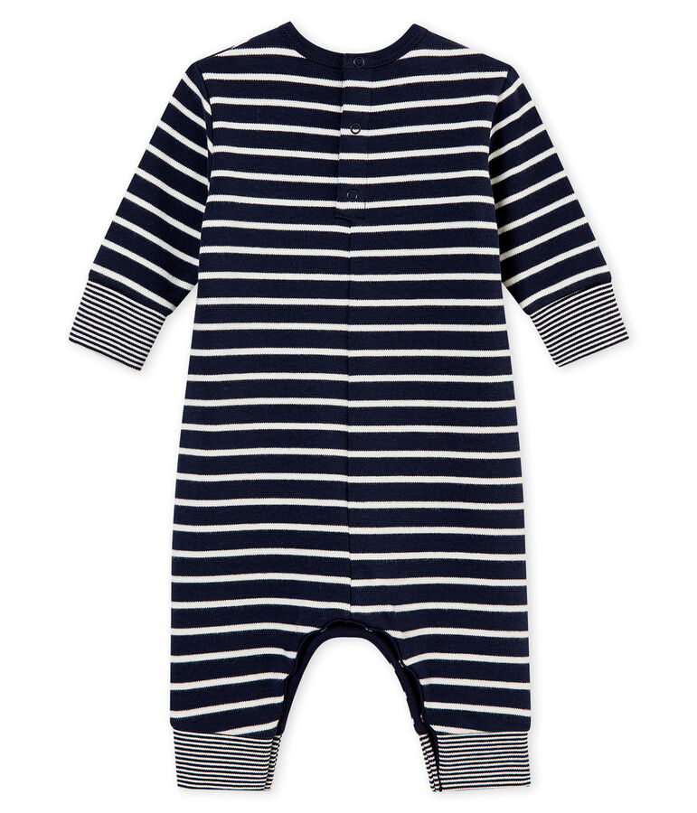 Langer Jungen Overall blau/weiss