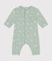 Langer Baby-Overall aus Doppeljersey grün HERBIER/weiss MULTICO