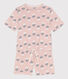 Kurzpyjama aus Baumwolle mit Tulpenmotiv für Damen