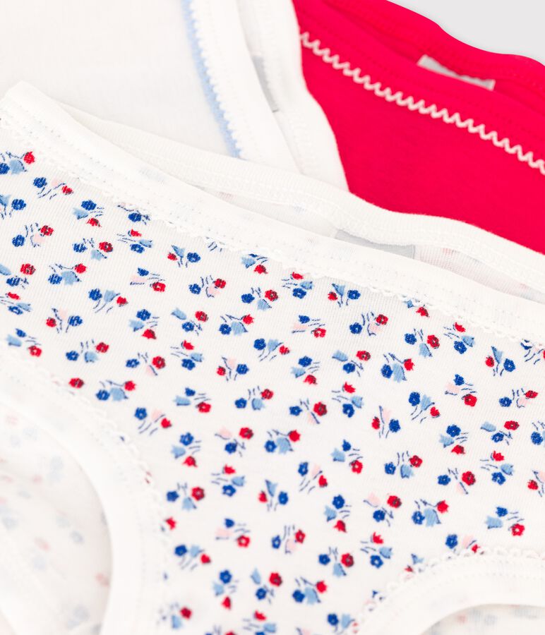 3er-Set Slips aus Baumwolle f&uuml;r M&auml;dchen vielfarbig