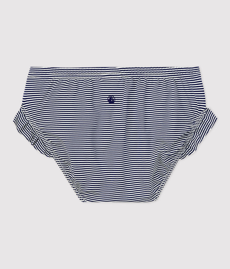 Bikinihose mit Ringelstreifenf&uuml;r Baby blau MEDIEVAL/weiss MARSHMALLOW