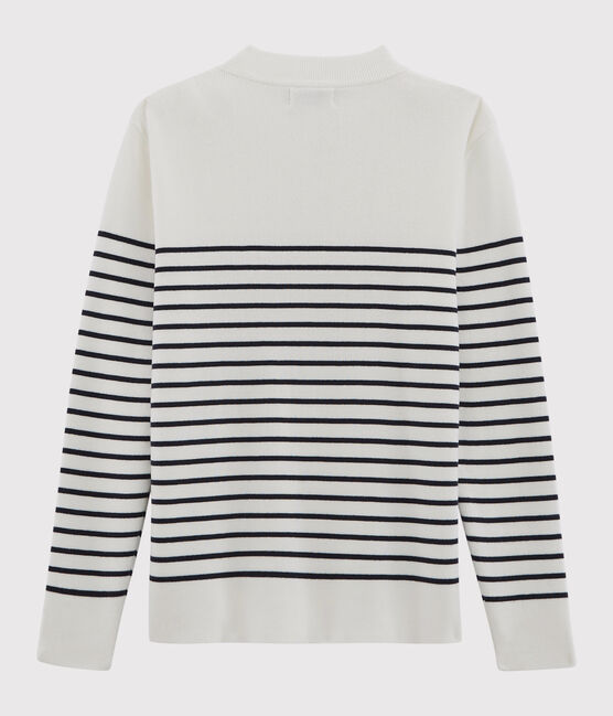 Seemannspullover weiss MARSHMALLOW/blau SMOKING