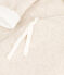 Langer Baby-Overall mit Kapuze aus Bio-Baumwolle in meliertem Grau. beige MONTELIMAR CHINE