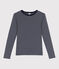 Damen-T-Shirt L'Iconique aus Baumwolle mit Streifen blau SMOKING/weiss MARSHMALLOW