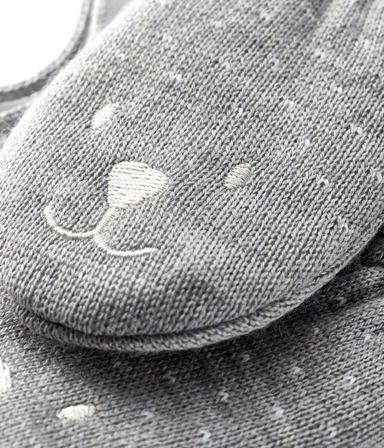 Baby-Fäustlinge mit Microfleecefutter grau SUBWAY CHINE