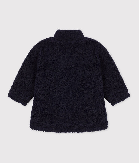 Babyjacke aus recyceltem sherpa blau SMOKING