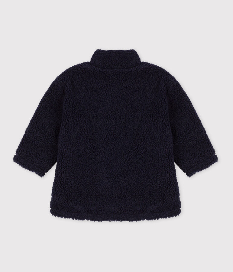 Babyjacke aus recyceltem sherpa blau