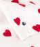 Baby-Badehandtuch mit Herzmotiv aus Frottee  weiss MARSHMALLOW/rot TERKUIT