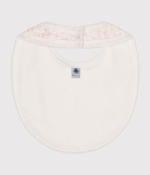 Baby-L&auml;tzchen mit Printmotiv aus Baumwolle weiss/rosa