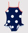 Baby-Badeanzug auf recyceltem Material blau MEDIEVAL/weiss MARSHMALLOW