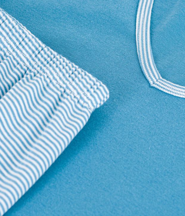 Pyjama short Femme en coton blau/vielfarbig