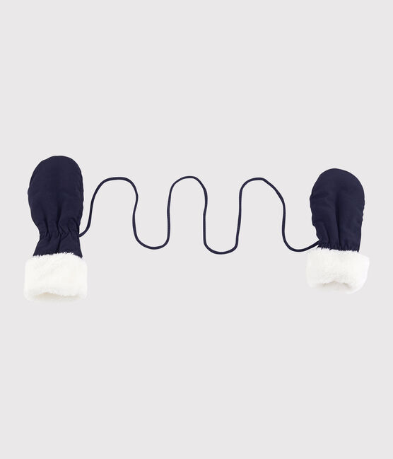 Baby-Fäustlinge mit Microfleecefutter blau SMOKING