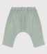 Einfarbige Baby-Pluderhose aus Bio-Musselinstoff