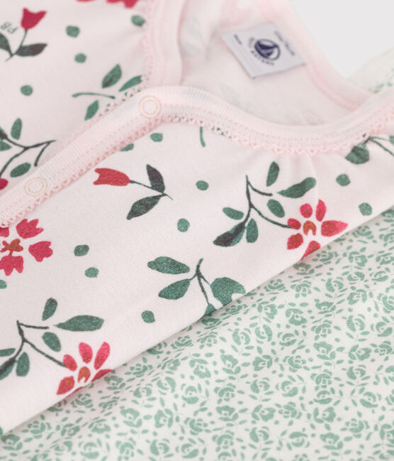 2er-Set Baby-Kurzoverall aus Baumwolle mit Blumenmotiv variante 1