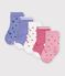 5er-Set Baby-Socken aus Baumwolle mit Herzmotiv vielfarbig