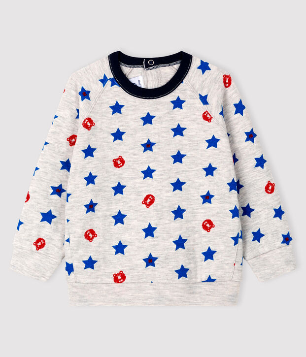 Baby-Sweatshirt aus Doppeljersey f&uuml;r Jungen grau/vielfarbig