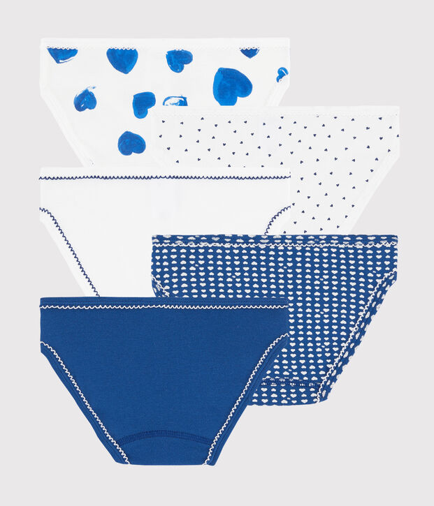Set mit 5 Unterhosen mit Herzchen-Muster f&uuml;r kleine M&auml;dchen vielfarbig