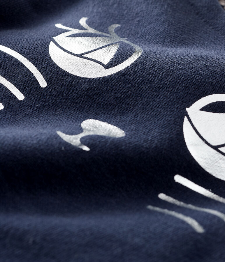 Lang&auml;rmeliges Baby-Kleid f&uuml;r M&auml;dchen blau/weiss