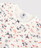 Snugfit-Kinderpyjama aus Bio-Baumwolle mit Paris-Print für Mädchen weiss MARSHMALLOW/weiss MULTICO