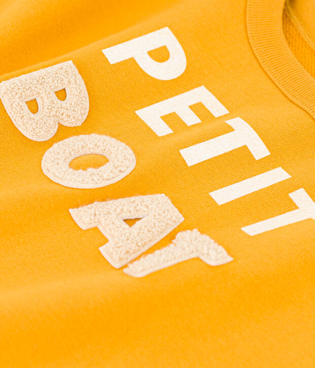 Sweatshirt mit Printmotiv aus Molton gelb