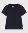 Kurzärmeliges Kinder-T-Shirt aus Bio-Baumwolle für Mädchen blau SMOKING