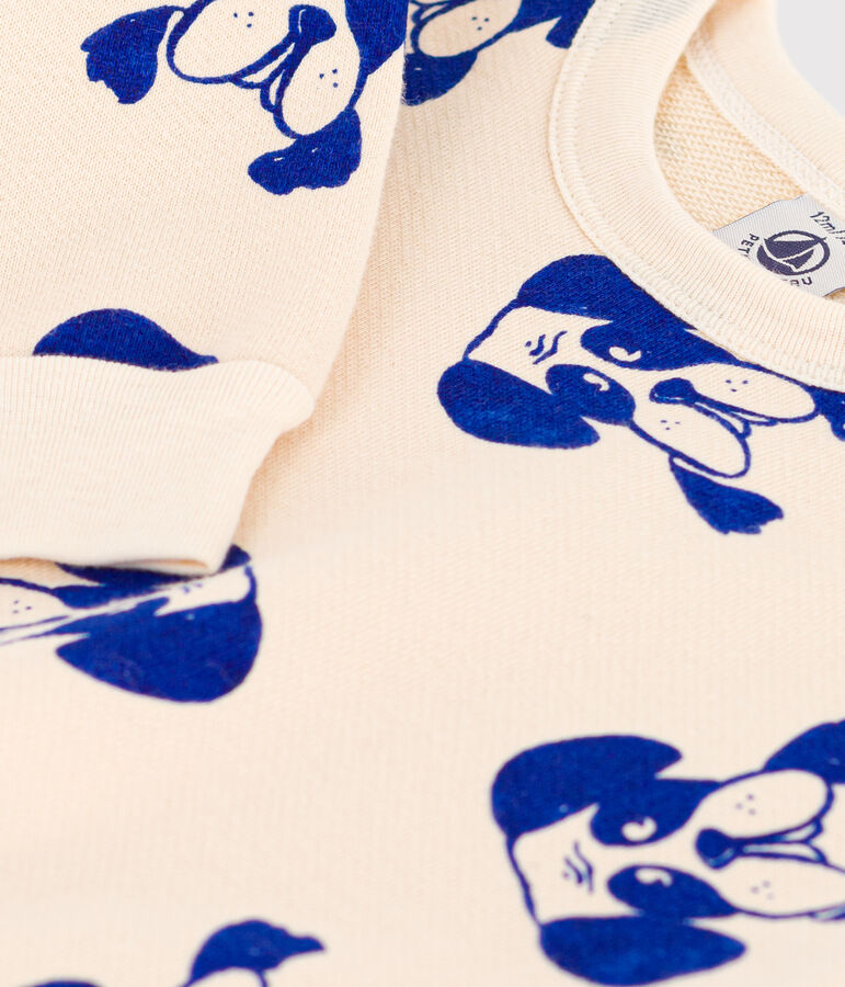Baby-Sweatshirt aus bedrucktem Molton naturfarben/vielfarbig