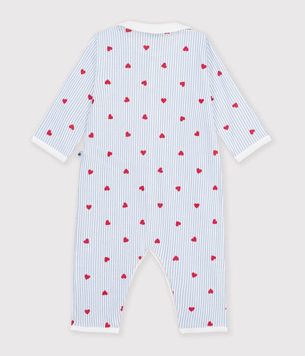 Pyjama b&eacute;b&eacute; en coton sans pieds imprim&eacute; c&oelig;urs weiss/vielfarbig