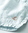 Baby-Shorts für Mädchen aus Seersucker weiss MARSHMALLOW/blau ACIER