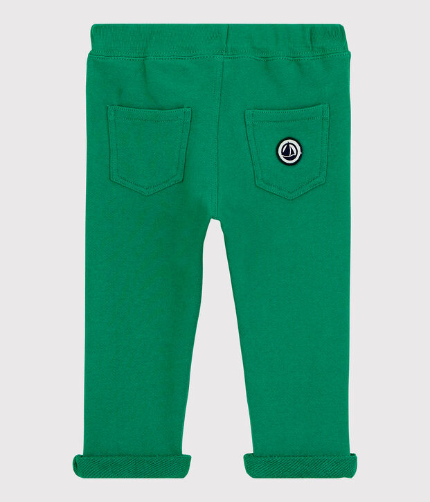 Baby-Hose aus Molton. gr&uuml;n