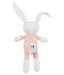 Baby-kuschelhäschen rassel unisex rosa ROSAKO/weiss MARSHMALLOW