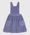 Kinder-Latzkleid aus einfarbigem Feincord violett