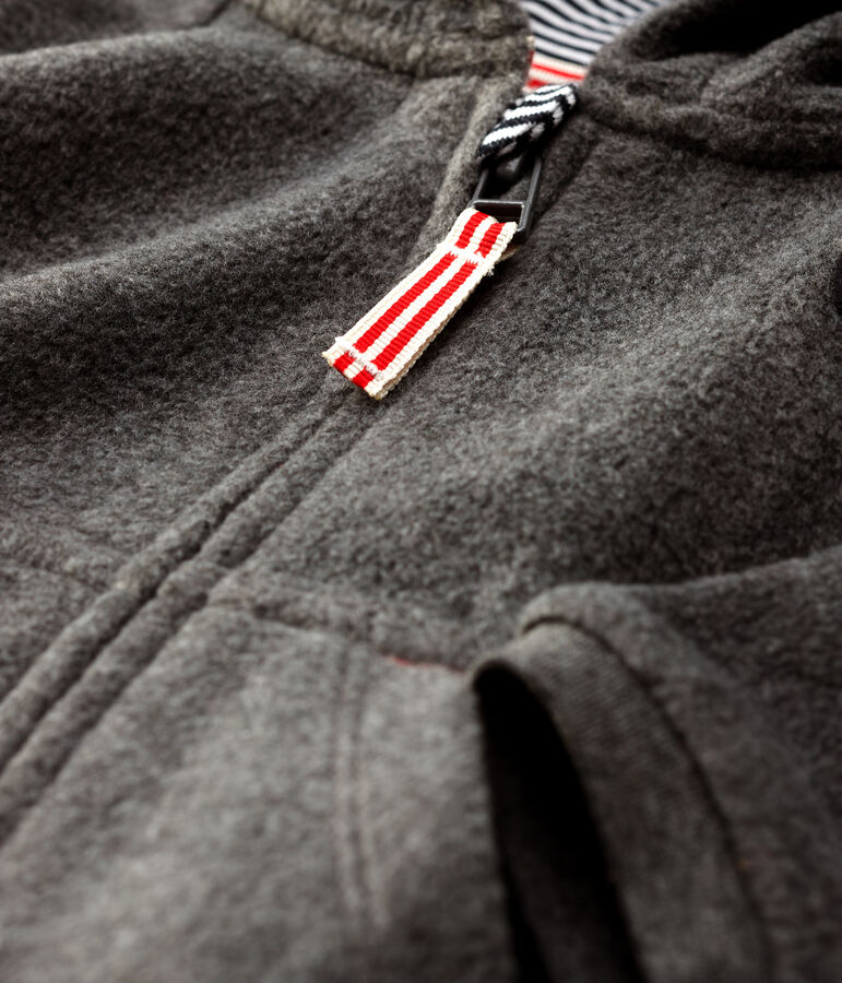 Baby-Sweatshirt aus Polar-Fleece grau SUBWAY CHINE