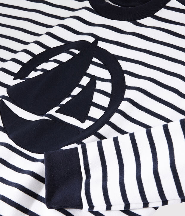 Damen Sweatshirt weiss/blau