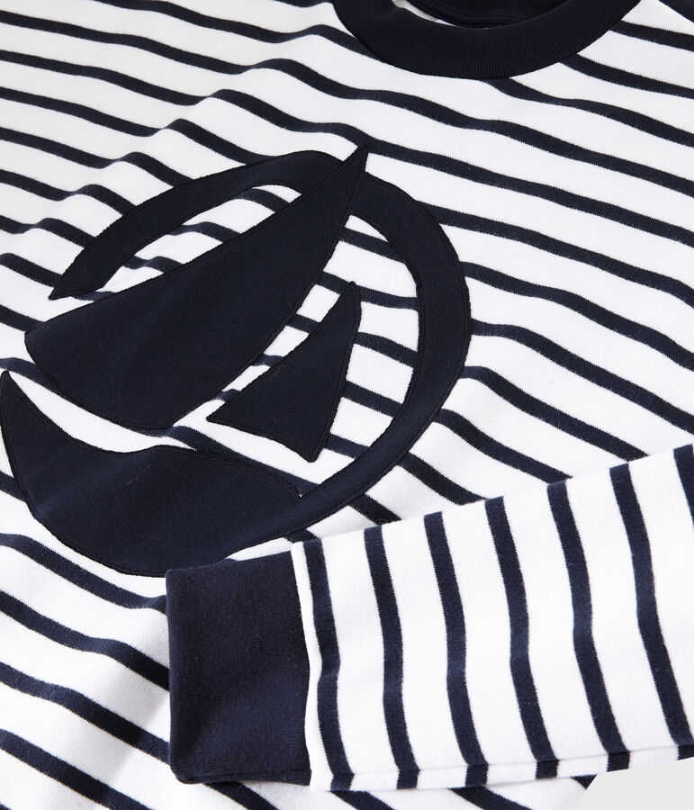 Damen Sweatshirt weiss/blau