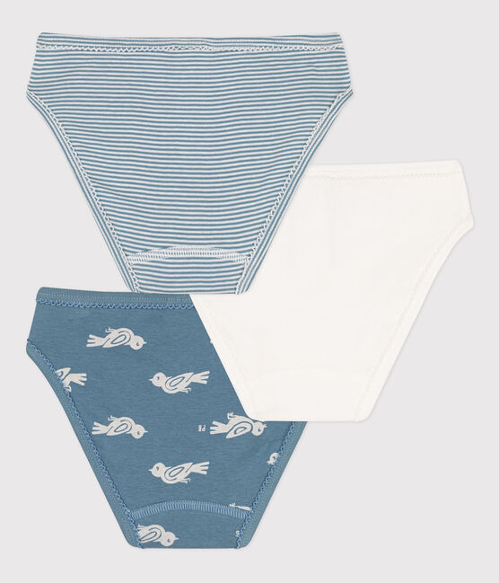 3er-Set Slips aus Baumwolle mit Vogelmotiv für Mädchen variante 1