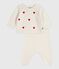 2-teiliges Baby-Strickset mit gestickten Herzen rot MARSHMALLOW/ POMPEI