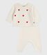 2-teiliges Baby-Strickset mit gestickten Herzen