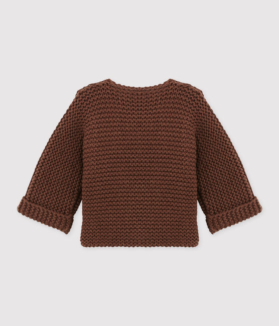 Unisex-Baby-Cardigan aus Wolle/Baumwolle braun BROWN