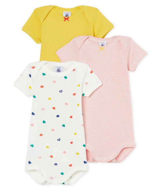Trio kurzärmelige Baby-Bodys für Mädchen variante 1