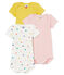 Trio kurzärmelige Baby-Bodys für Mädchen variante 1