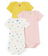 Trio kurzärmelige Baby-Bodys für Mädchen